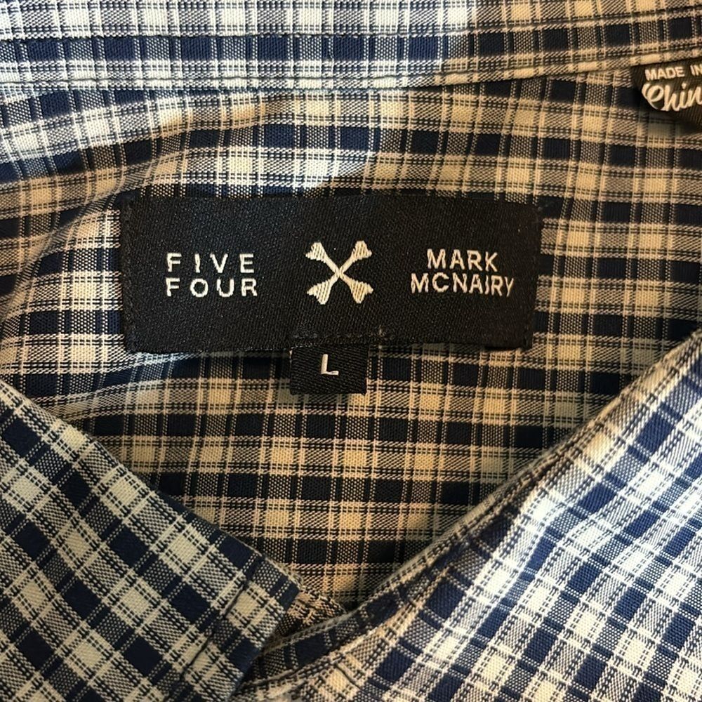 FIVE FOUR l Mark Mcnairy button up shirt plaid large - Picture 3 of 5